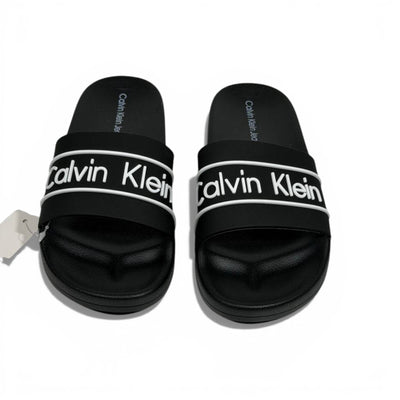 🖤✨ Calvin Klein Logo Slide Slippers – Black Minimal Style ✨🖤