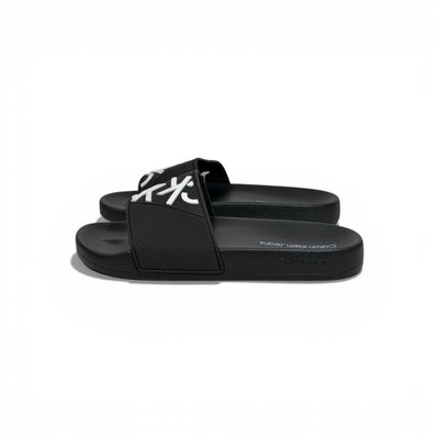 🖤✨ Calvin Klein Jeans Logo Slide Slippers – Black Iconic Style ✨🖤