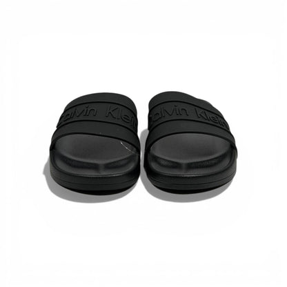 🖤✨ Calvin Klein Embossed Logo Slide Slippers – Black Minimal Luxury ✨🖤