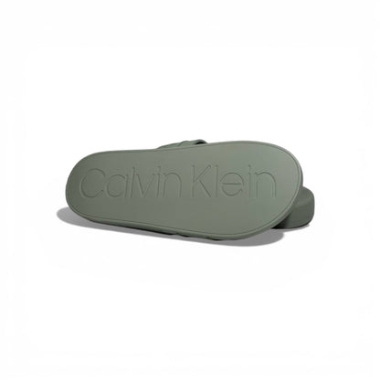 🌿✨ Calvin Klein Embossed Logo Slide Slippers – Sage Green Minimal Luxury ✨🌿