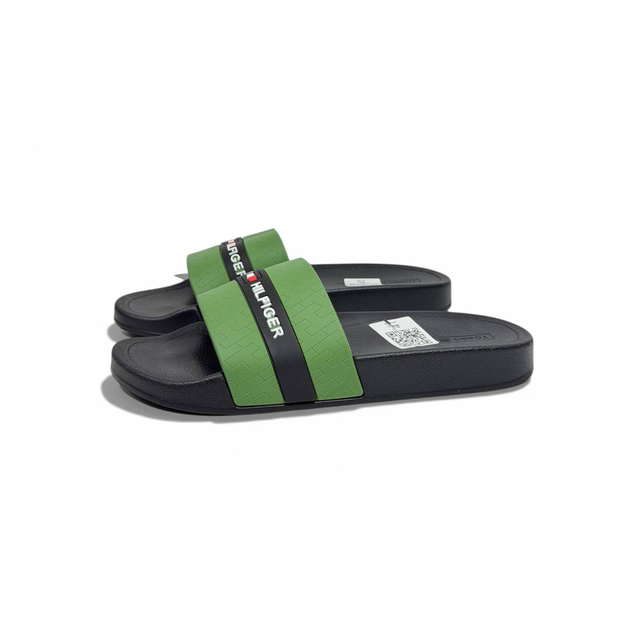 💚✨ Tommy Hilfiger Logo Slide Slippers – Green Sporty Edition ✨💚