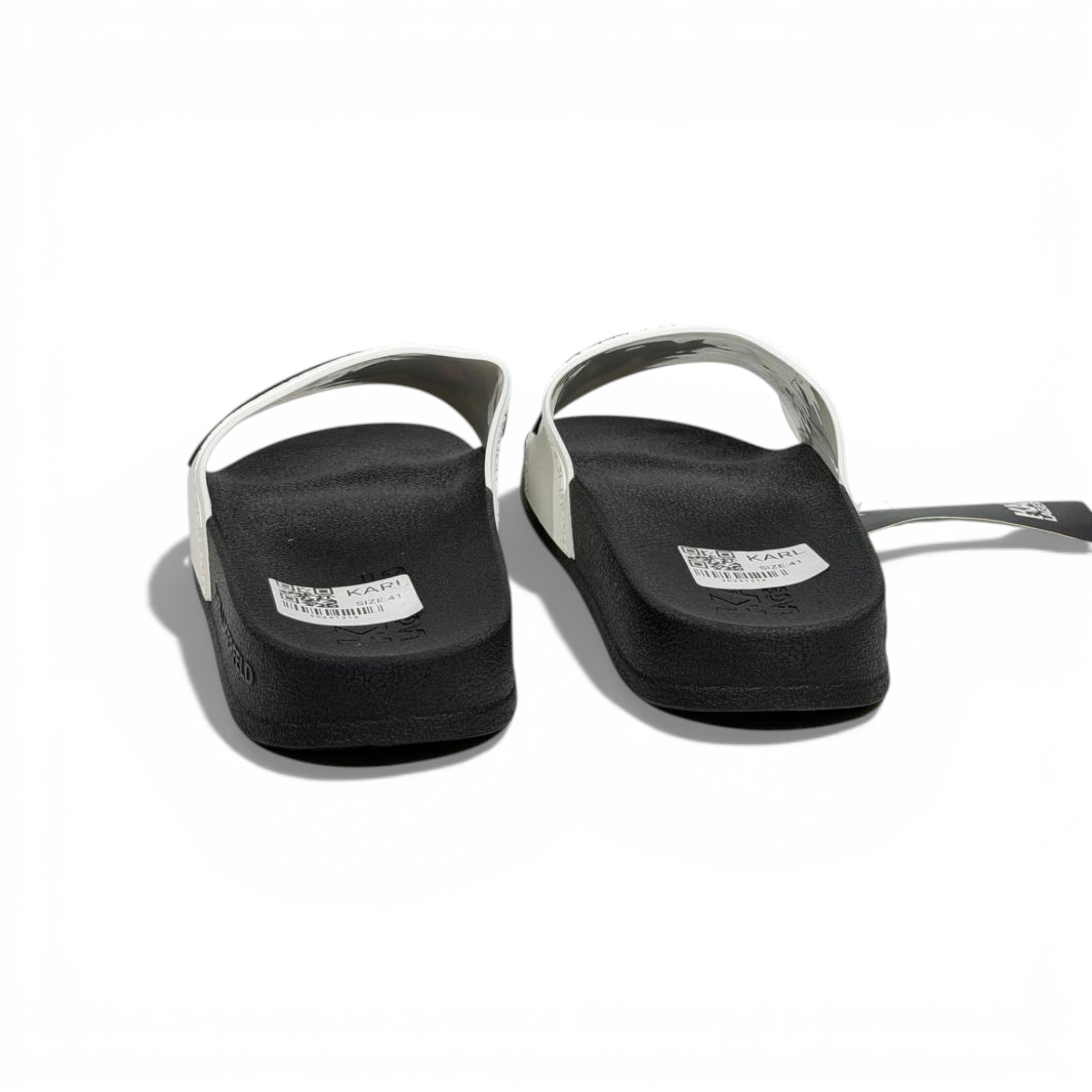 🖤 Karl Lagerfeld Bold Logo Slide Slippers – Black & White
