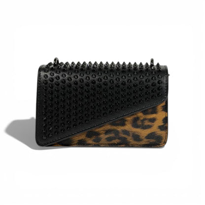 🖤 Christian Louboutin Studded Leopard Clutch Bag