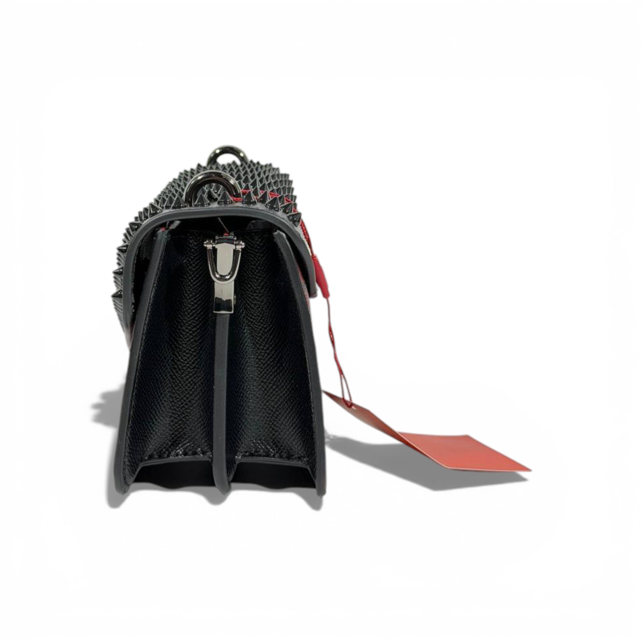 ❤️🖤 Christian Louboutin Studded Red Leopard Clutch