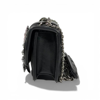 🖤✨ Miu Miu Matelassé Crystal Buckle Shoulder Bag