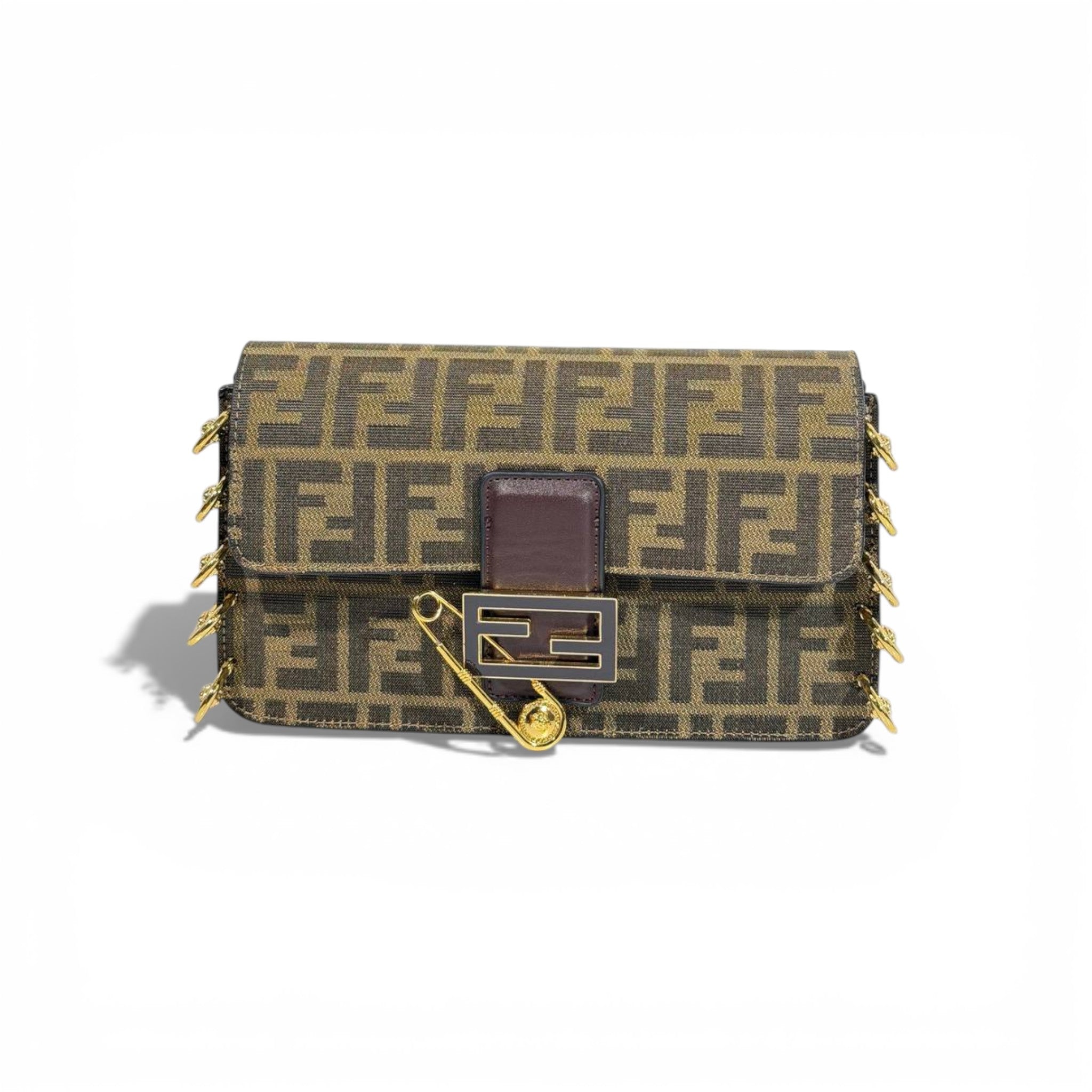 👜✨Fendi FF Monogram Chain Shoulder Bag