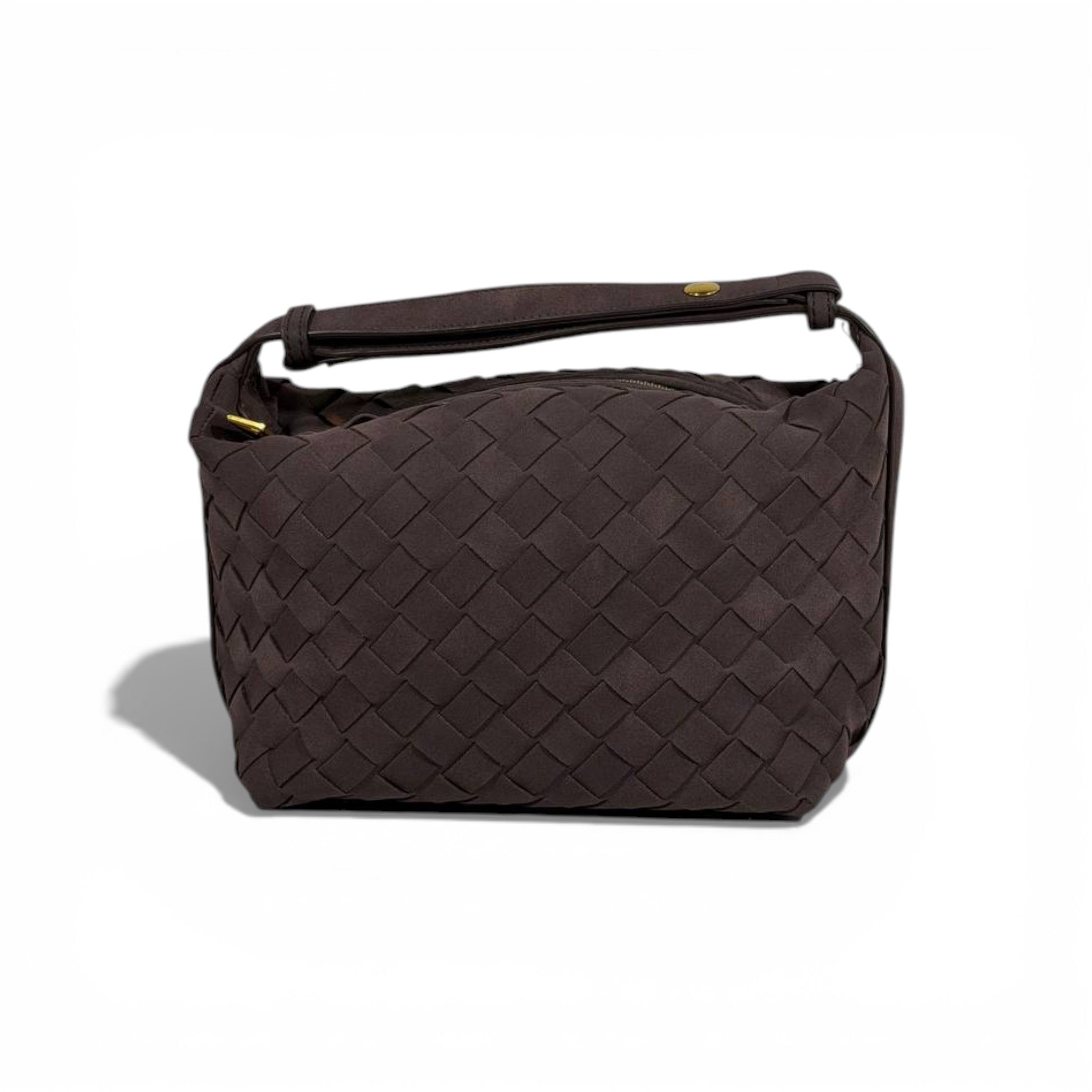 Bottega Veneta Intrecciato Shoulder Bag – Dark Brown 🤎✨