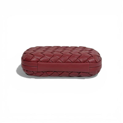 Bottega Veneta Intrecciato Knot Clutch Deep Red❤️✨