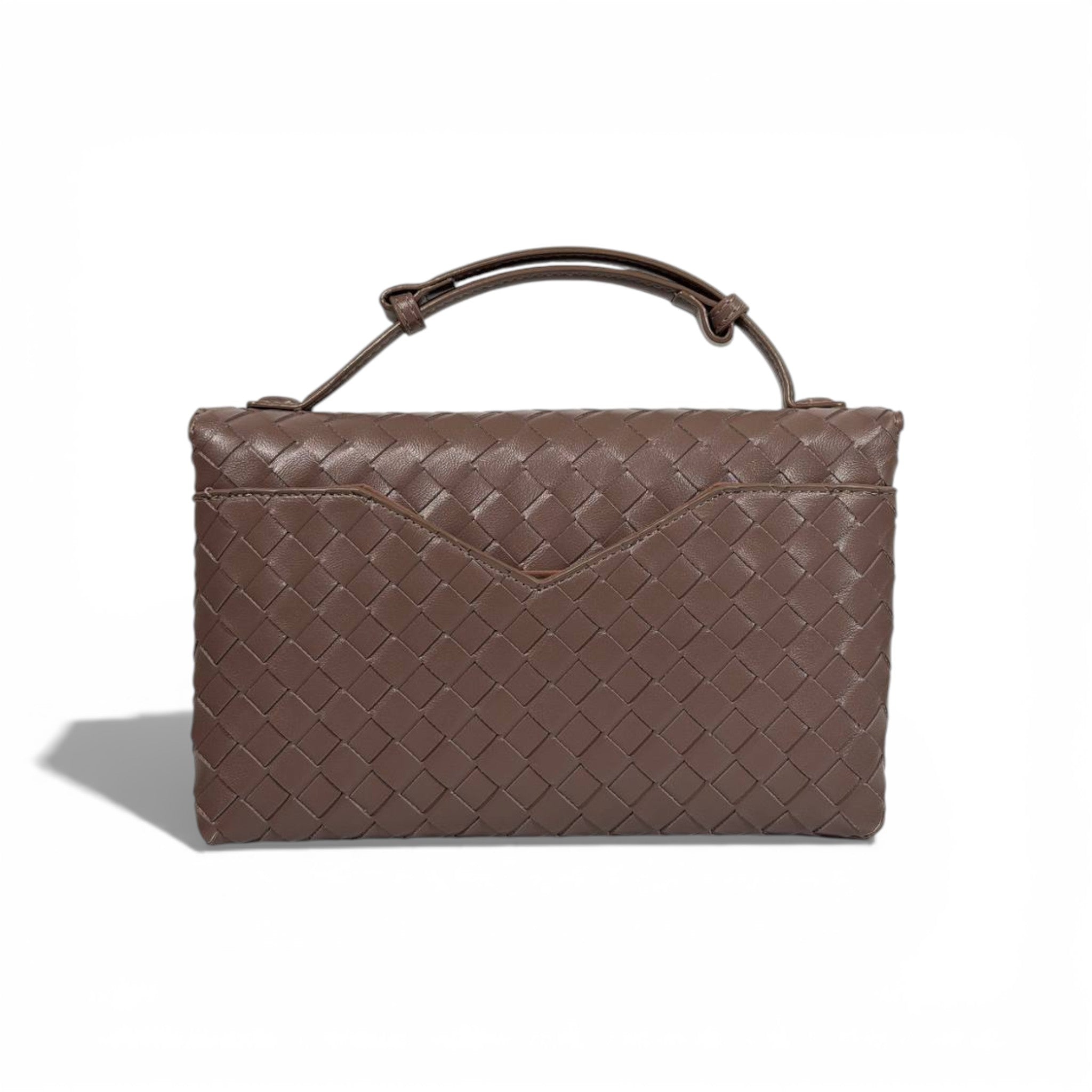 👜 Bottega Veneta Intrecciato Leather Top-Handle Bag – Taupe 🤎