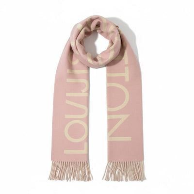 Louis Vuitton Monogram Scarf Brown Cashmere Blend