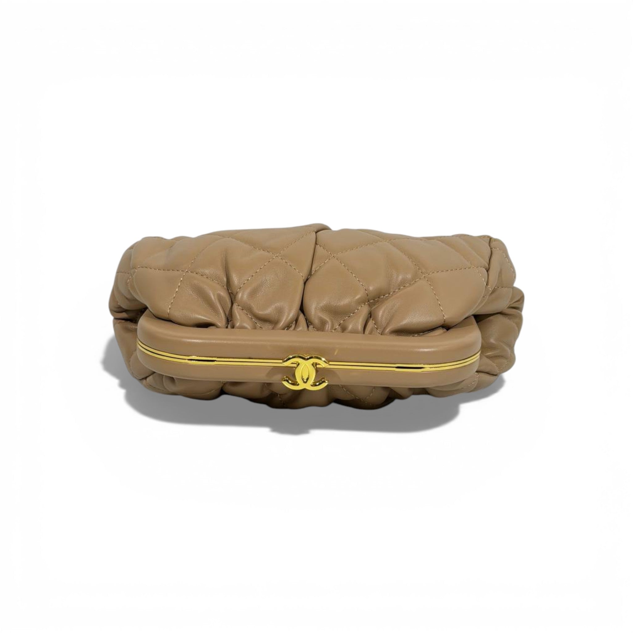 🤎 Chanel Quilted Beige Clutch | Classic Nude Luxury Evening Bag ✨👜