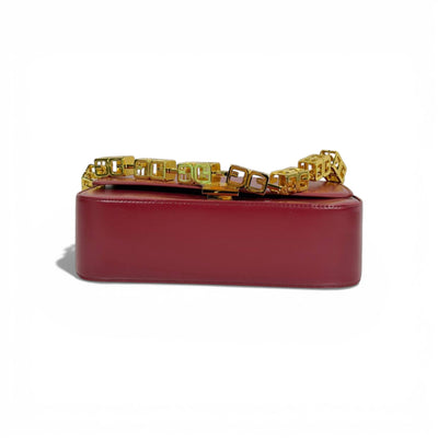 Givenchy Burgundy Leather Shoulder Bag | Gold Chain Luxury Handbag ❤️✨