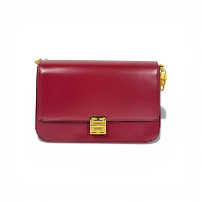Givenchy Burgundy Leather Shoulder Bag | Gold Chain Luxury Handbag ❤️✨