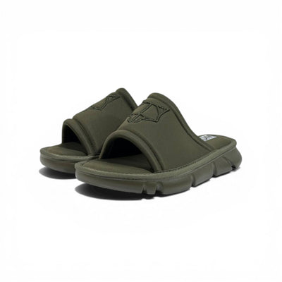 NAKED WOLFE Olive Green Chunky Slide – Bold Streetwear Comfort & Premium Design 👟🔥