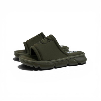 NAKED WOLFE Olive Green Chunky Slide – Bold Streetwear Comfort & Premium Design 👟🔥