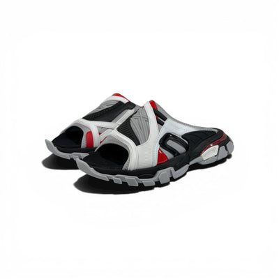 Balenciaga Sport Chunky Sandals – Tech Streetwear Slides ⚪🔴⚫