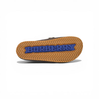 Burberry Brown Check Slip-On Clogs with Buckle – Classic Luxury Slides 🤎✨
