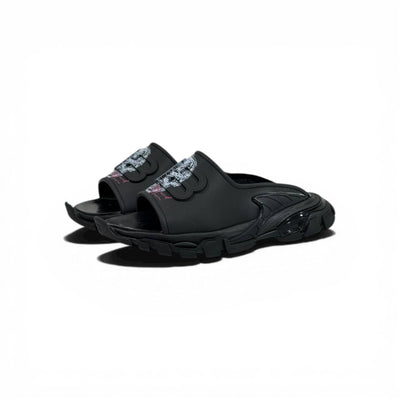 Balenciaga Black Minimal Chunky Slides – Luxury Streetwear Slippers ⚫✨