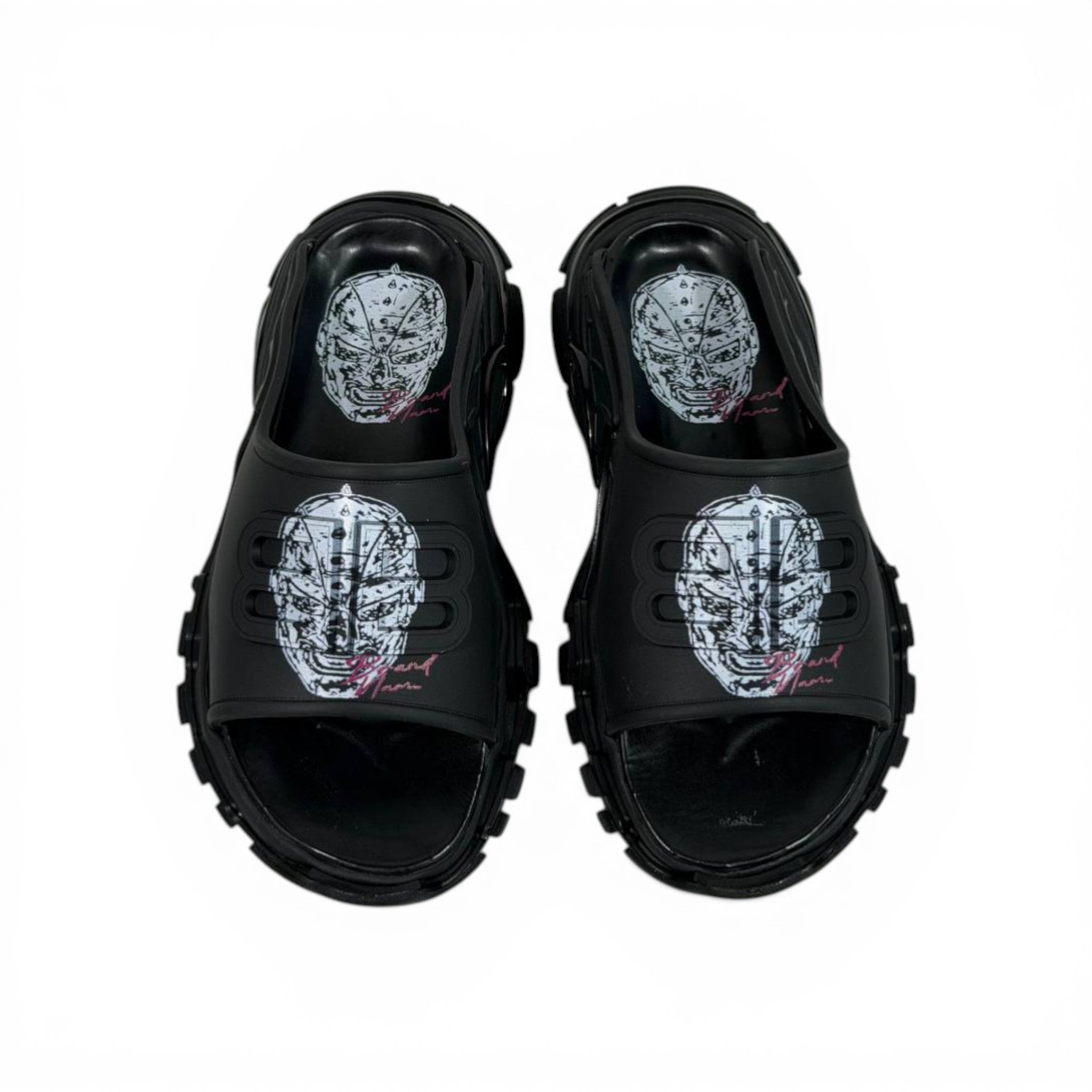 Balenciaga Black Minimal Chunky Slides – Luxury Streetwear Slippers ⚫✨