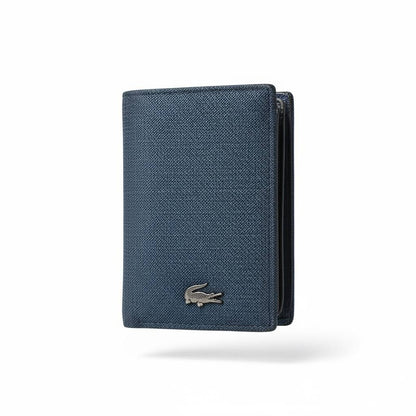 Lacoste-Inspired Blue Textile Wallet – Casual Luxury Bifold 🐊💙