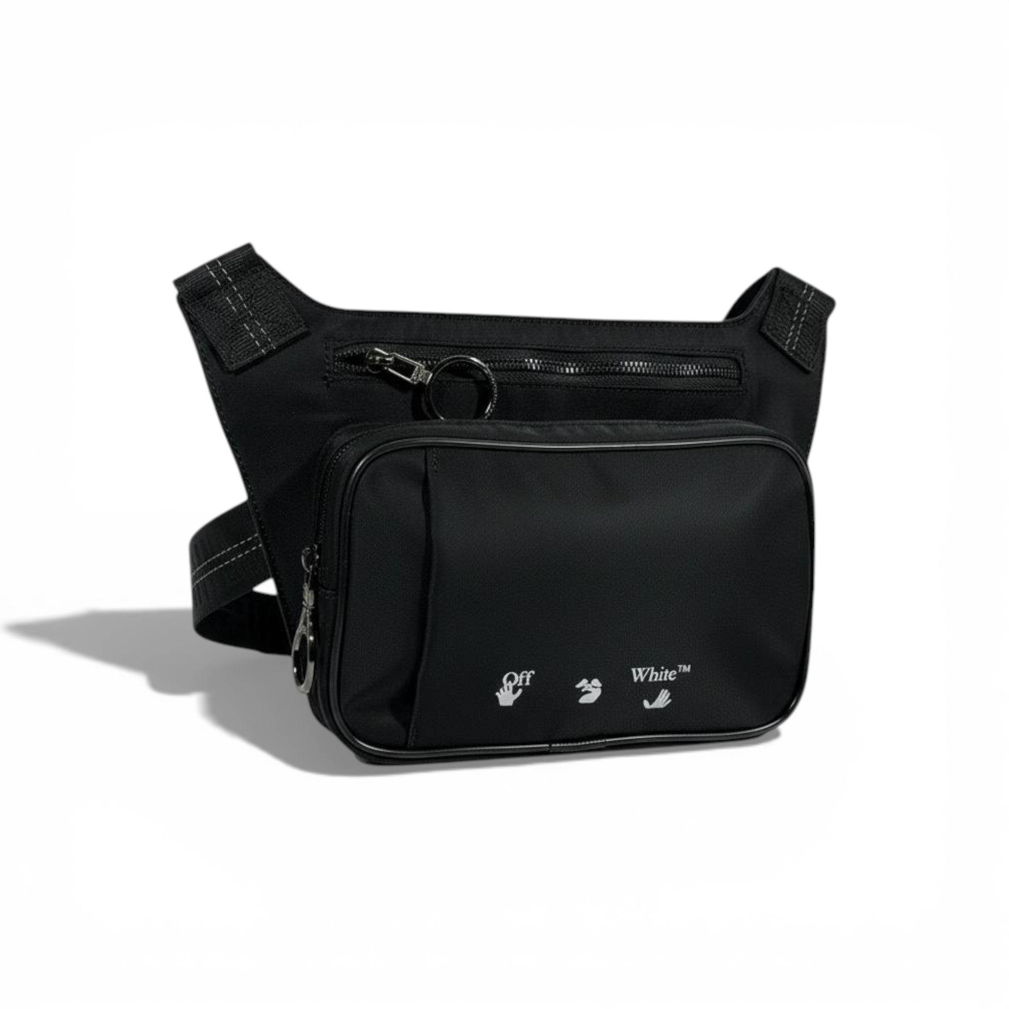 🖤🔥 Off-White Utility Waist Bag – Iconic Black 🔥🖤
