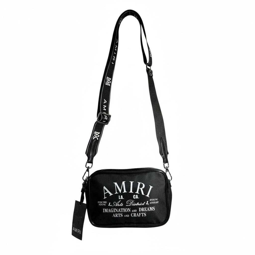 AMIRI Black Crossbody Bag 🖤🔥 Luxury Streetwear Shoulder Bag ⚡💣