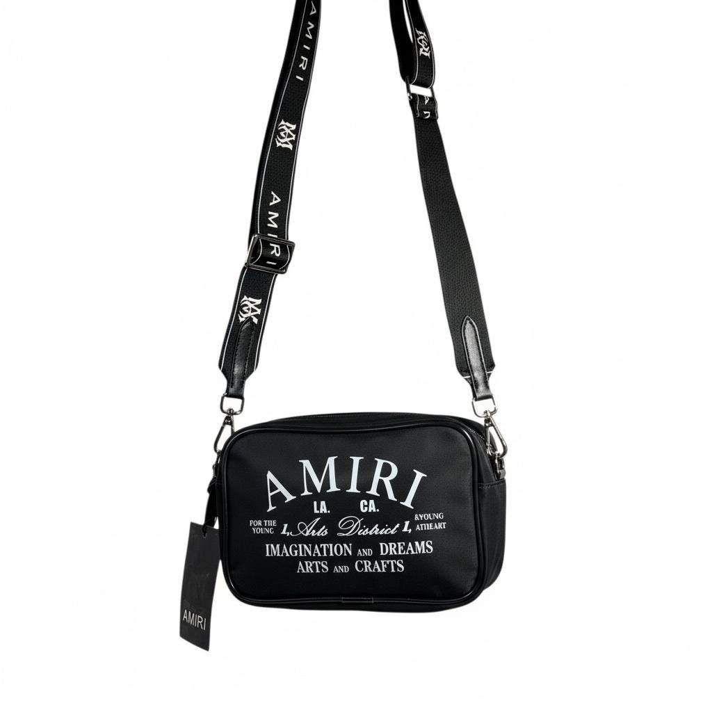 AMIRI Black Crossbody Bag 🖤🔥 Luxury Streetwear Shoulder Bag ⚡💣