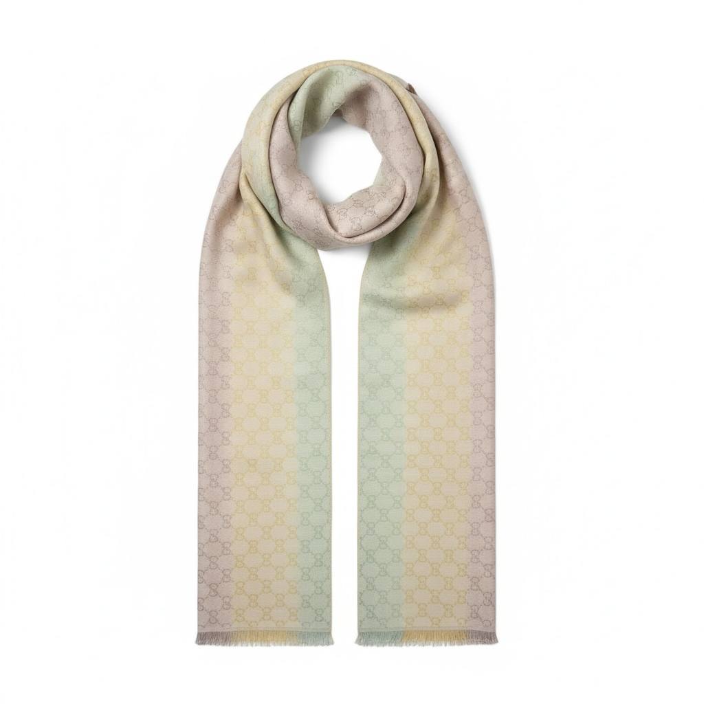 ✨ Gucci Pastel GG Signature Scarf – Soft Luxury Statement ✨