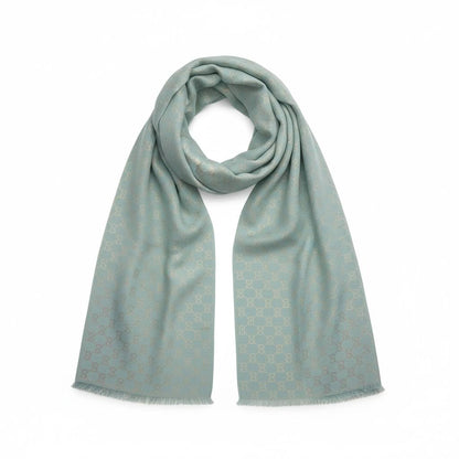 🧣 Gucci Pastel GG Monogram Scarf – Soft Luxury Elegance 💎🌸