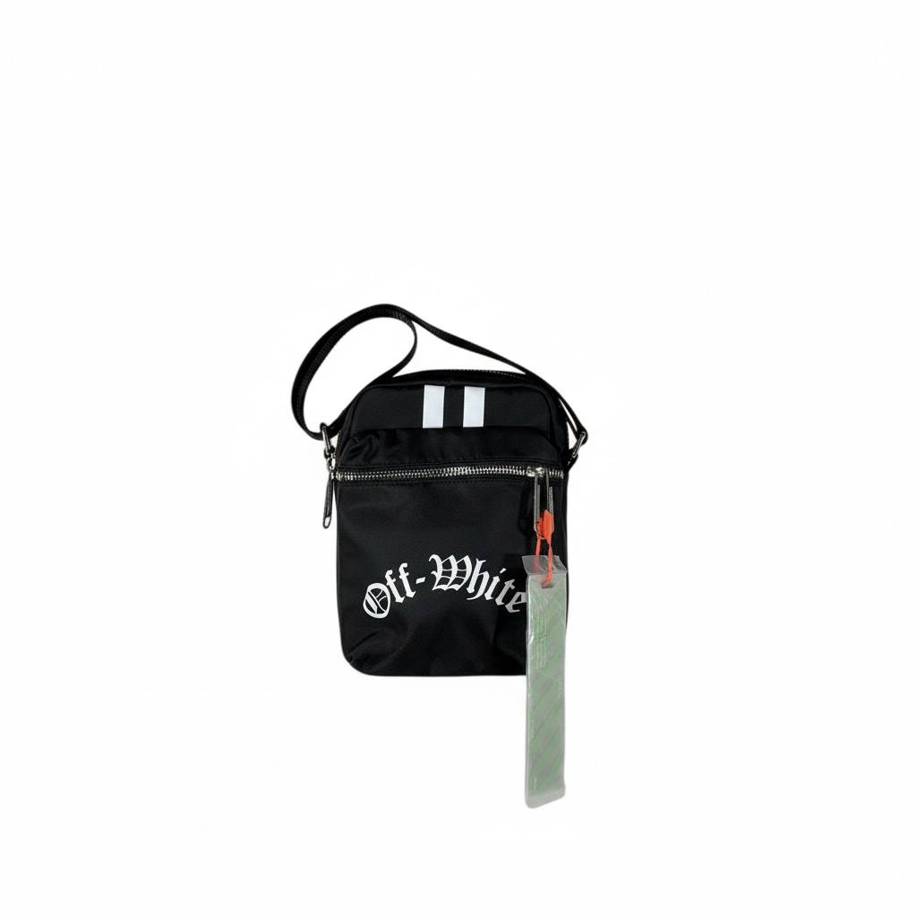 : 🖤 Off-White Logo Mini Crossbody Bag – Urban Black Edition 🔥