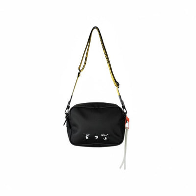 Off-White Black Crossbody Bag with Signature Strap 🖤✨