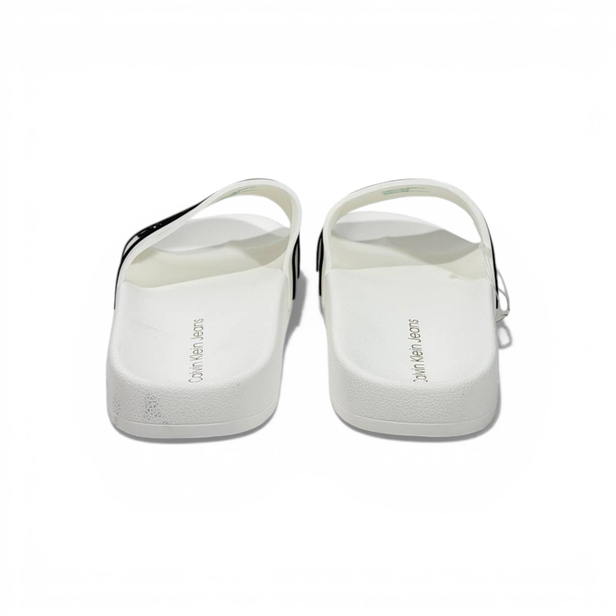 🤍 Calvin Klein Logo Slide Slippers – Classic White ✨