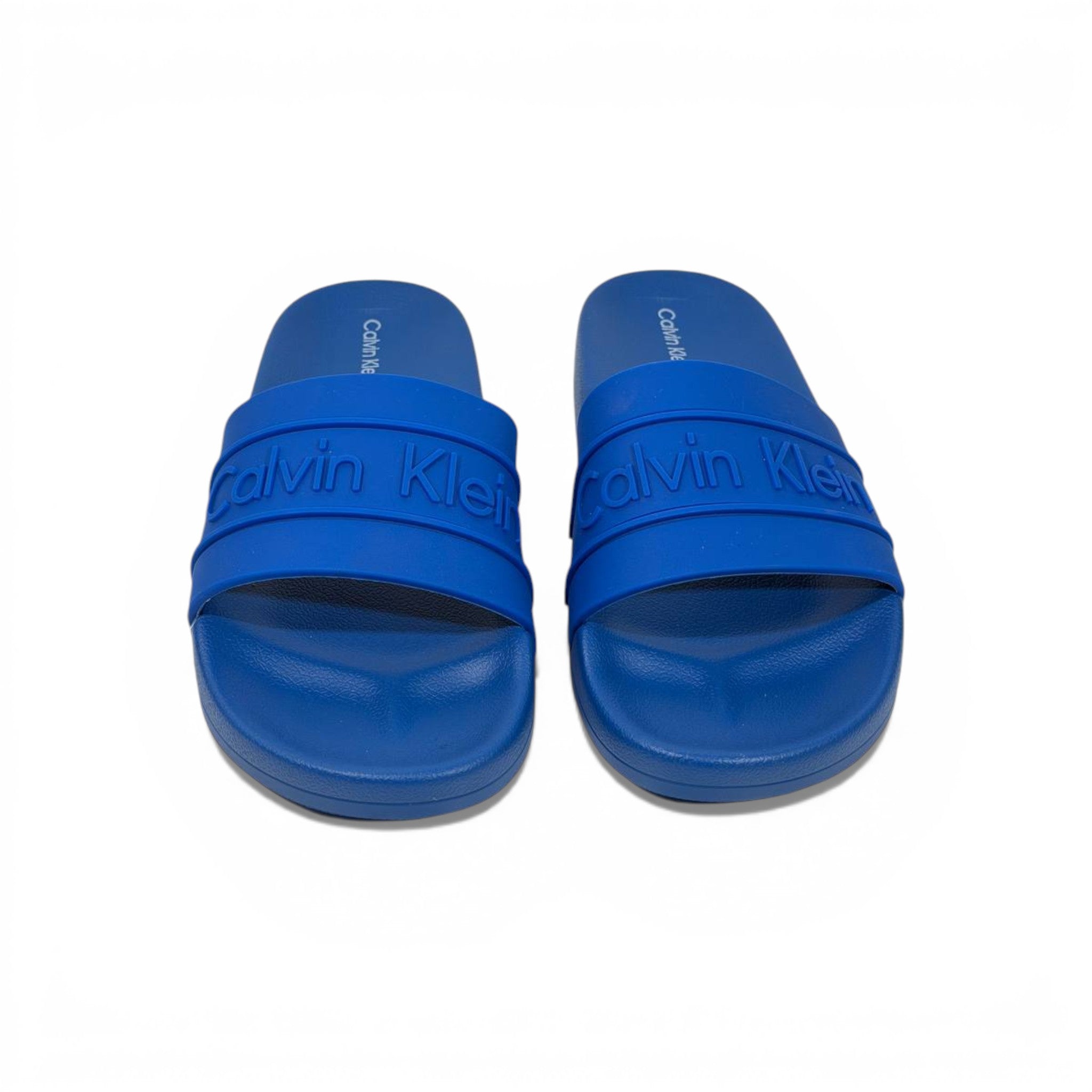 💙 Calvin Klein Logo Slide Slippers – Bold Blue Edition ✨