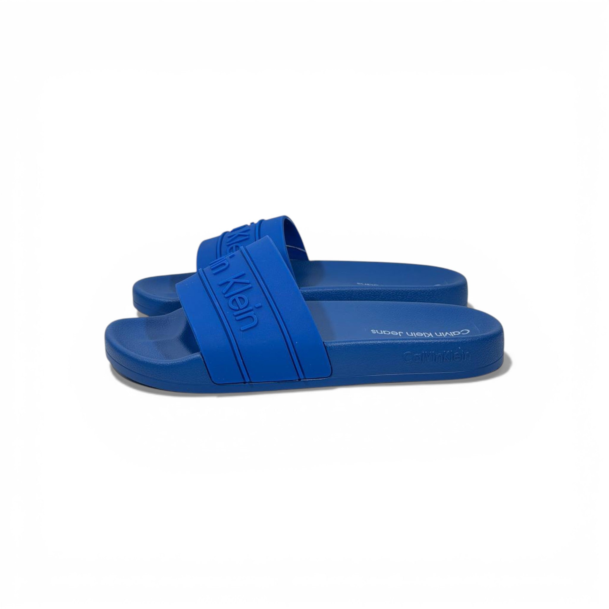 💙 Calvin Klein Logo Slide Slippers – Bold Blue Edition ✨