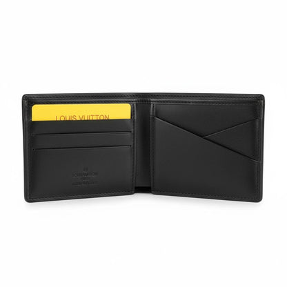 Louis Vuitton-Inspired Damier Wallet with Cartoon Graphic – Street Edition 🐰🖤
