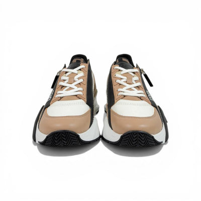 Fendi Flow Sneakers – Beige & Black Luxury Runner 🤍🖤