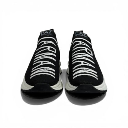 EA7 Armani Exchange-Inspired Slip-On Sneakers – Bold Logo Black Edition 🖤🔥
