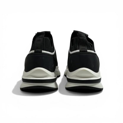 EA7 Armani Exchange-Inspired Slip-On Sneakers – Bold Logo Black Edition 🖤🔥