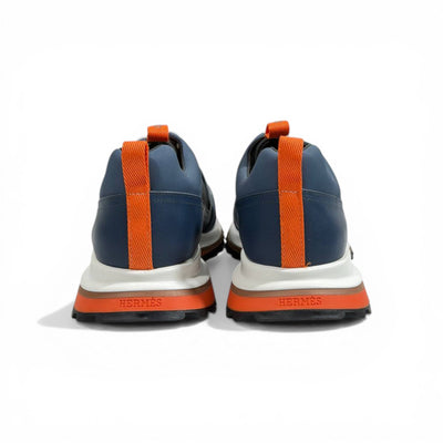 Hermès Hybrid Sneakers – Navy & Orange Sport Luxe Edition 🧡💙