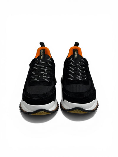 Hermès Urban Trainer Sneakers Black & Orange – Lightweight Comfort & Grip Sole