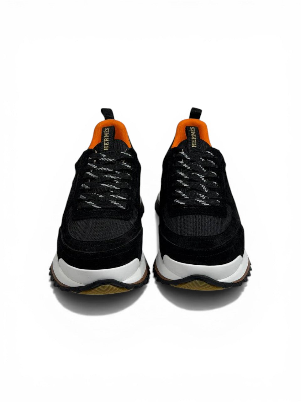 Hermès Urban Trainer Sneakers Black & Orange – Lightweight Comfort & Grip Sole