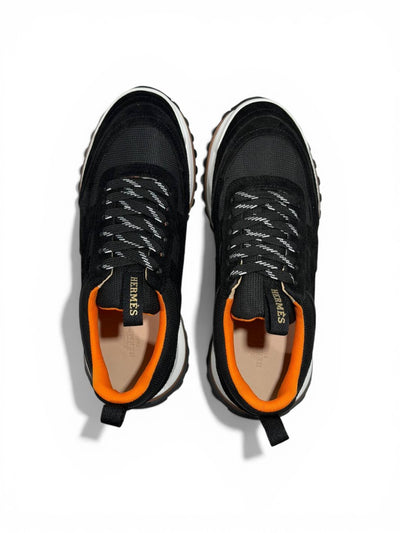 Hermès Urban Trainer Sneakers Black & Orange – Lightweight Comfort & Grip Sole