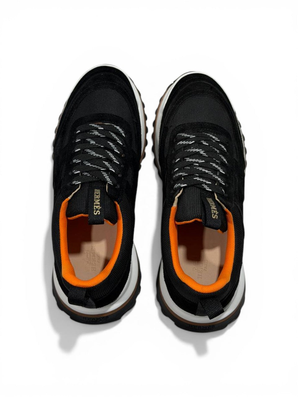 Hermès Urban Trainer Sneakers Black & Orange – Lightweight Comfort & Grip Sole