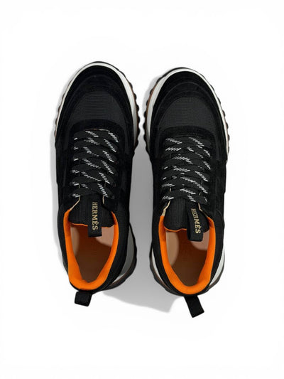 Hermès Urban Trainer Sneakers Black & Orange – Lightweight Comfort & Grip Sole