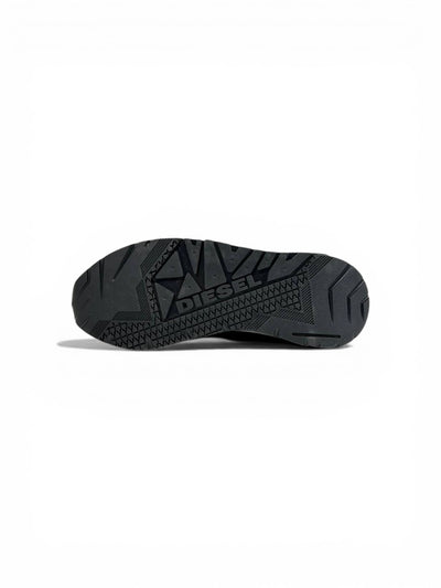 Diesel Black Slip-On Sneakers – Bold Logo Print, Lightweight Knit Trainer