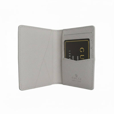 GUCCI Embossed white Card Holder 🩶✨ | Minimal Luxury Everyday Essential
