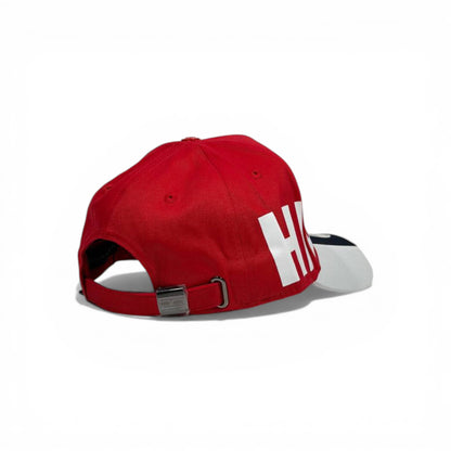 🧢 TOMMY HILFIGER Bold Logo Cap – Red Statement Edition