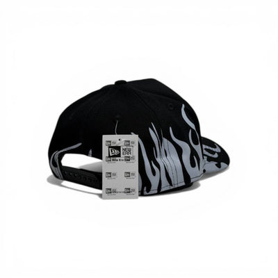 🧢 Monogram “M” Flame Cap – Black & Grey Streetwear Edition