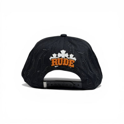🧢 HH Star Logo Distressed Cap – Black Streetwear Edition