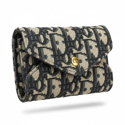👛 CD Monogram Mini Wallet – Classic Canvas Luxury Edition